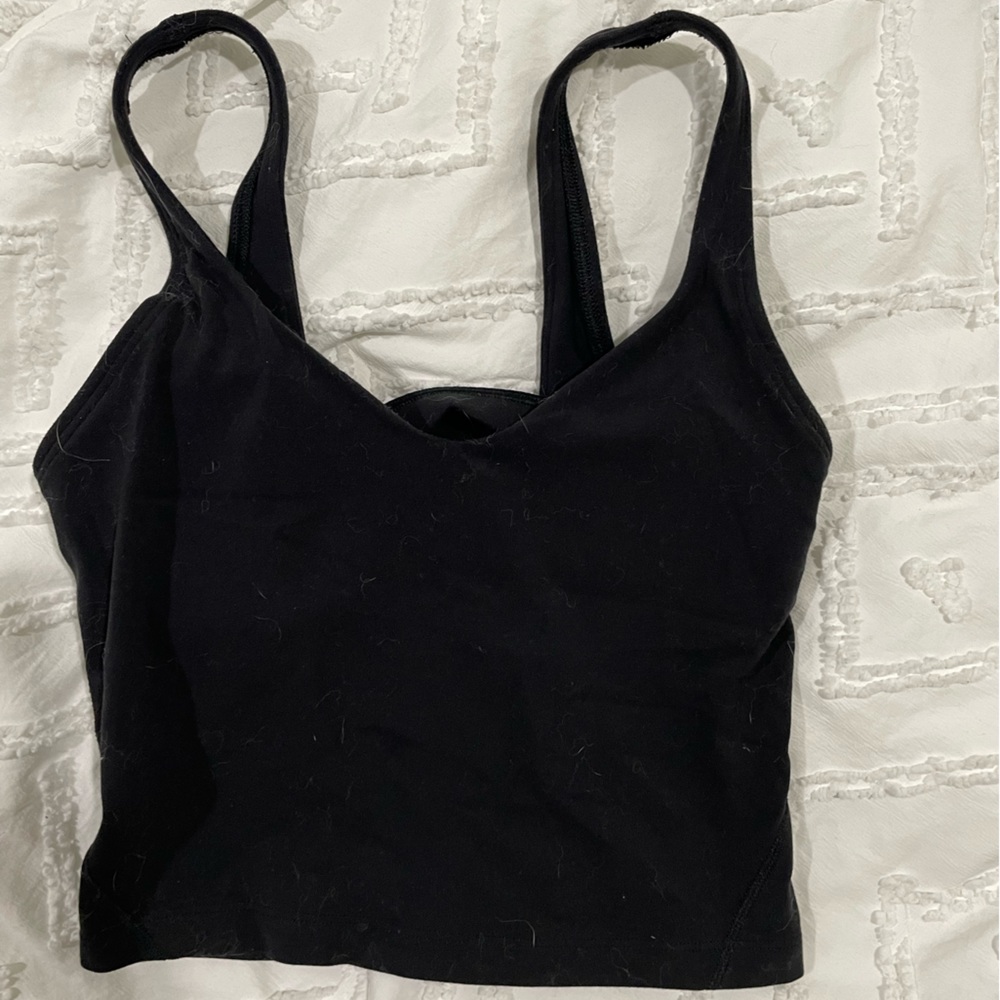 lululemon black align tank top size 0